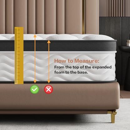 Full Size Mattress,12 Inch Full Mattress,Memory Foam Hybrid Mattresses for Back Pain Relief,Pressure Relief & Motion Isolation,CertiPUR-US Certified,Medium Firm,54"x75"