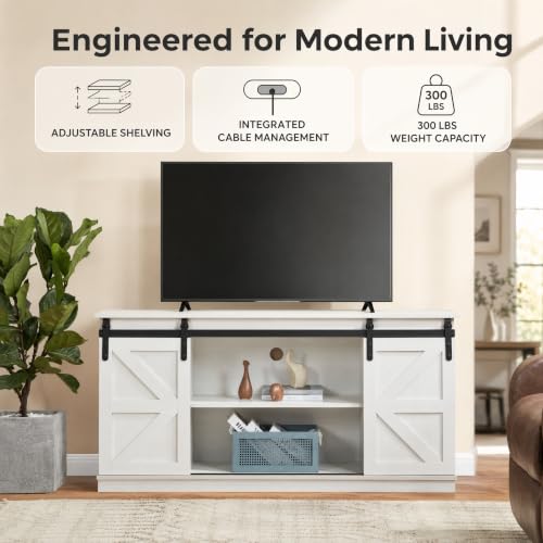 58'' Farmhouse TV Stand for Televisions up to 65 Inches, view 5