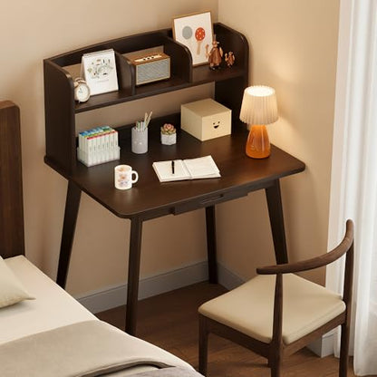 IOTXY Small Writing Desk with Hutch - 31.5" Work Computer Study Table, view 8
