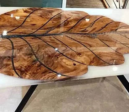 Customized White Epoxy Table, Dining Table, Wood Resin Table, Coffee Table, River Sofa Table, Handcrafted Table, Home Interior Furniture (Without Stand, 72 x 36Iches)