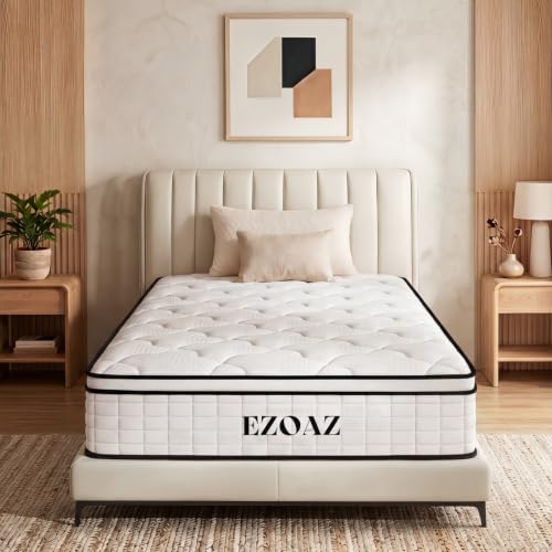 Twin Size Mattress 10 Inch, Medium Firm Hybrid Twin Mattress in a Box, view 2