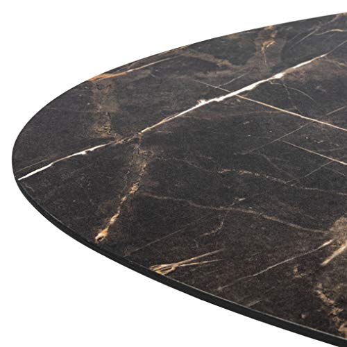 Safavieh Home Brooks Modern Faux Grey Sandstone and Black Side Table