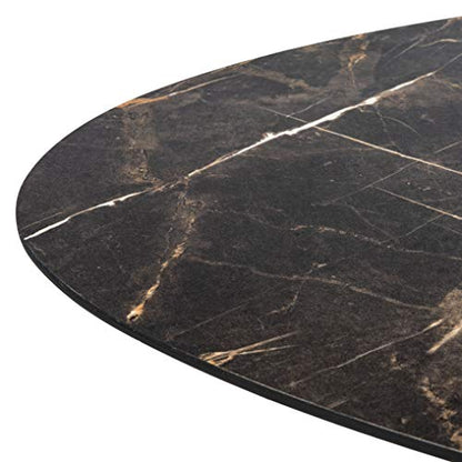Safavieh Home Brooks Modern Faux Grey Sandstone and Black Side Table