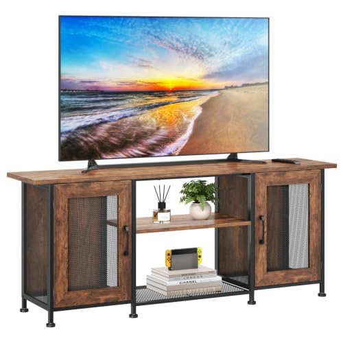 TV Stand for Tvs up to 65“, Entertainment Center with 2 Cabinets, view 2