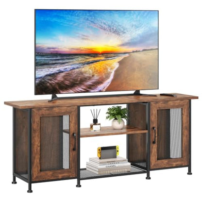 TV Stand for Tvs up to 65“, Entertainment Center with 2 Cabinets, view 2