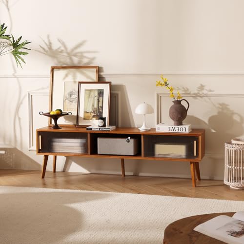 Bamboo TV Stand Entertainment Center tv Console, view 8