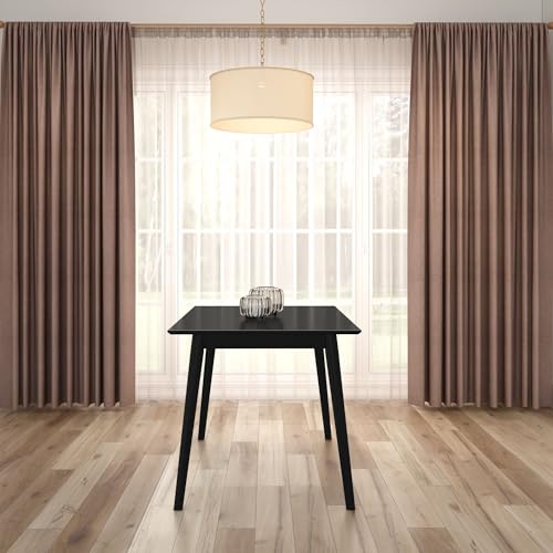 Mid Century Modern 48 Inch Dining Table, Black, view 6
