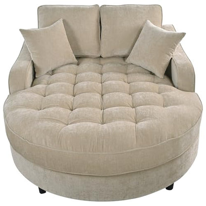 55 Inch Modern Chaise Lounge Sofa Bed, view 7
