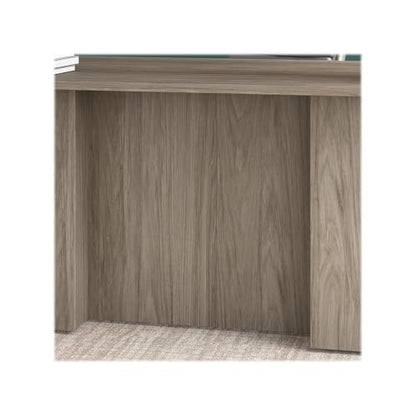 Bush Business Furniture Office 500 U Shaped Executive Desk with Drawers and Hutch, 72W, Modern Hickory
