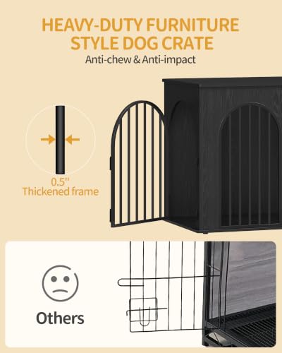 46.5'' Dog Crate Furniture,Dog Kennel Indoor for Medium/Large Dogs, view 7