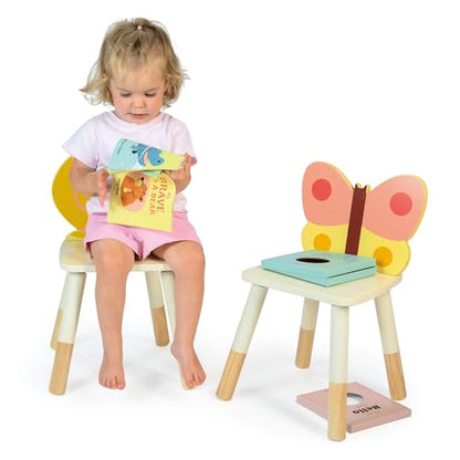 Toys - Garden Butterfly Chair - Sturdy Wooden Garden Themed Chairs for Kids - Durable Playroom Furniture - Boosts Creativity and Independence in Boys and Girls - Age 3+