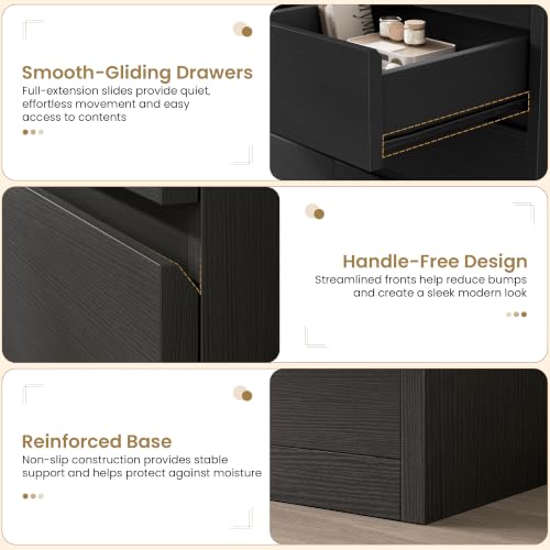 6 Drawer Double Dresser for Bedroom, L Shaped Modern Simply Chest of Drawers, view 7