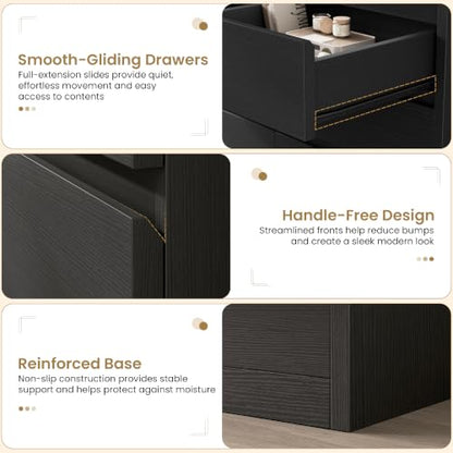 6 Drawer Double Dresser for Bedroom, L Shaped Modern Simply Chest of Drawers, view 7