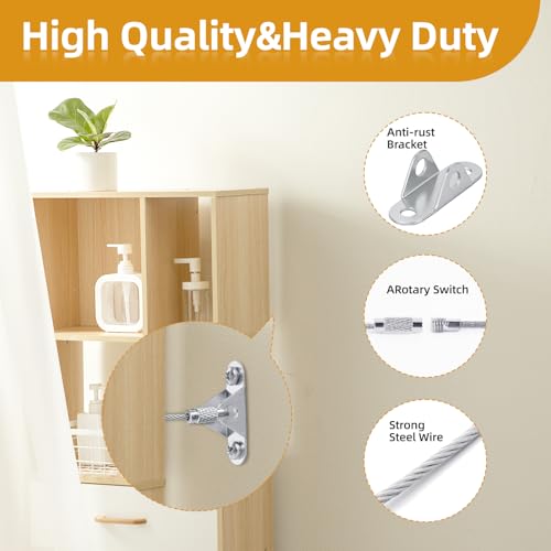 Furniture Anchors 10 Pack for Baby proofing and Furniture Wall Anchor, Wall Anchors for Baby proofing cabinets, Securing 400 lbs, Safety Essentials for Home
