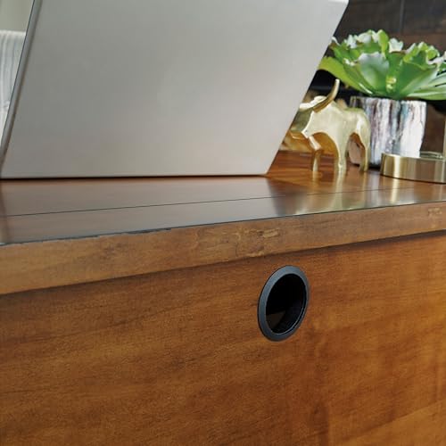 Tahoe Aged Maple Executive Pedestal Desk