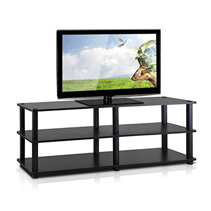 Furinno Turn-S-Tube 3-Tier TV Stand and End Tables Set (Espresso/Black)