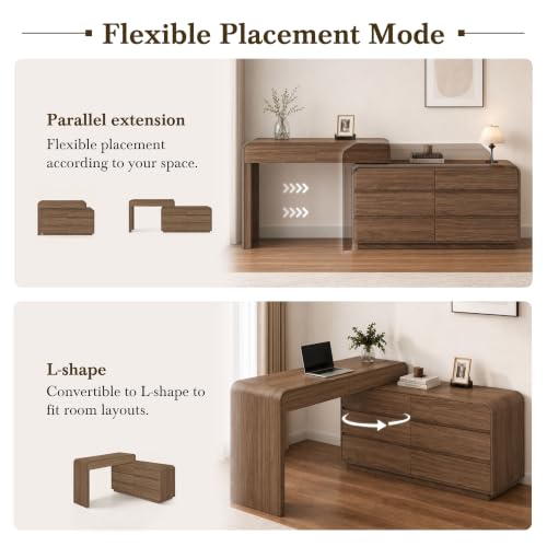 Tessa Modern Makeup Vanity Desk with 8 Drawers, view 8
