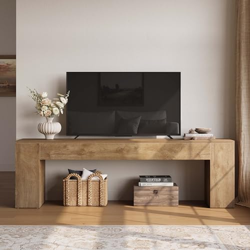 70.8" TV Stand, Wooden Entertainment Center, view 6