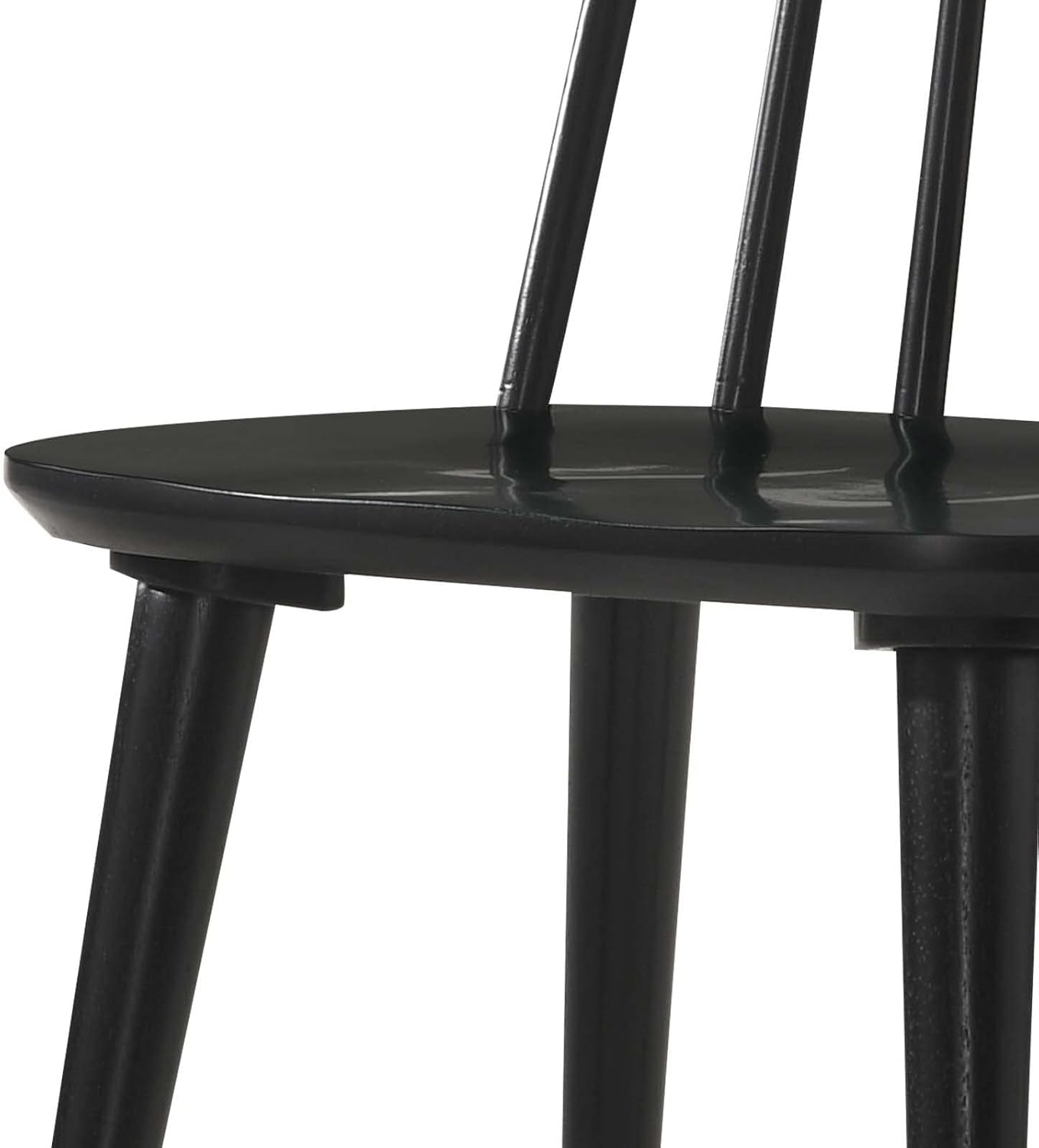 Dining Chairs Set of 4 Wood Dining Room Chair Black Spindle Side Kitchen Room Country Farmhouse Chairs Black