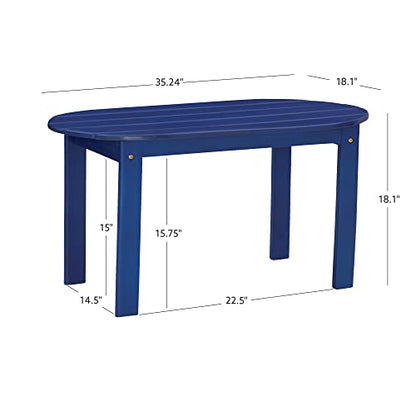 Jayde Outdoor Blue Adirondack Coffee Table