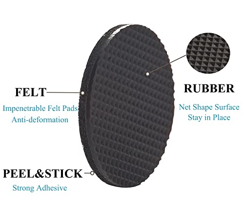 Non Slip Furniture Pads - Round, Square, Rectangle, Premium 129 Pieces Furniture Grippers Chair Leg Pads Self Adhesive Rubber Chair Feet- Anti Scratches Furniture Pads for Hardwood Floors