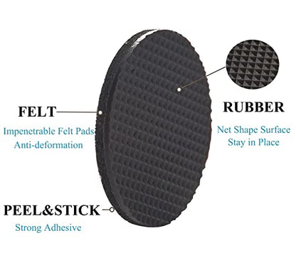 Non Slip Furniture Pads - Round, Square, Rectangle, Premium 129 Pieces Furniture Grippers Chair Leg Pads Self Adhesive Rubber Chair Feet- Anti Scratches Furniture Pads for Hardwood Floors