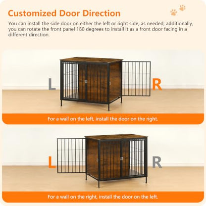 37.5" Heavy Duty Dog Crate Furniture, Dog Kennel Furniture Indoor, view 5