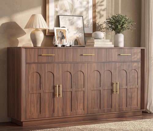 Sideboard Buffet Cabinet with 3 Drawers, view 2