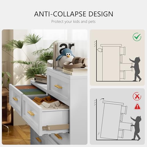 Metal Versatile 4-Drawer Dresser Cabinet - Waterproof, Rust-Proof, Easy Assembly for Bedroom, Office, Living Room, Entryway Furniture