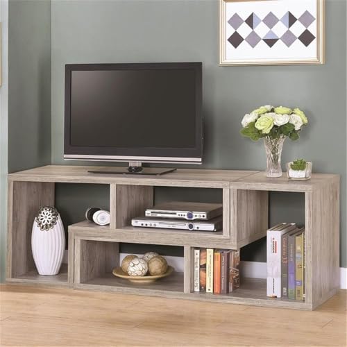 Coaster Furniture Contemporary Convertible Bookcase TV Stand Grey Driftwood 802330