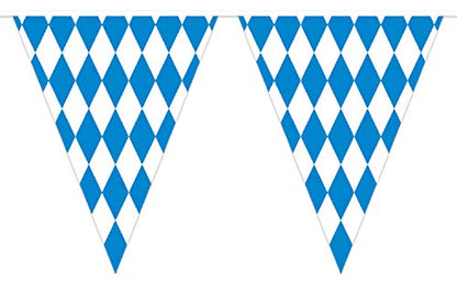 Beistle Plastic Oktoberfest Bavarian Pennant Banner For German Theme Party Supplies