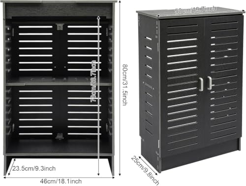 WiFi Router Storage Cabinet, Floor Standing WiFi Router Box Hider, view 3