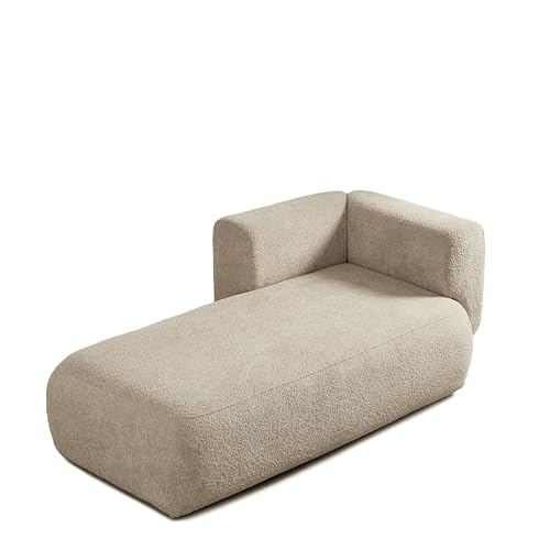 Boucle Upholstered Left Facing Chaise Lounge Indoor for Living Room Bedroom, view 6