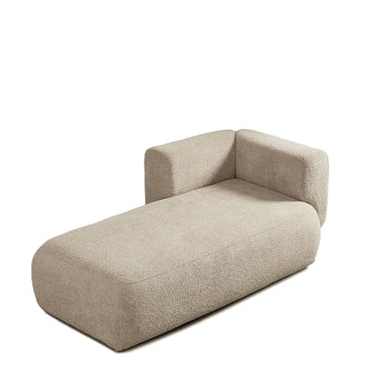 Boucle Upholstered Left Facing Chaise Lounge Indoor for Living Room Bedroom, view 6