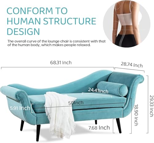 68" Chaise Lounge Chair Indoor, view 3