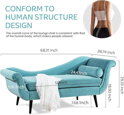 68" Chaise Lounge Chair Indoor, view 3