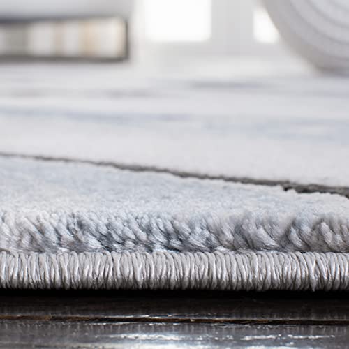 SAFAVIEH Craft Collection X-Large Area Rug - 12' x 15', Blue & Grey, Modern Abstract Design, Non-Shedding & Easy Care, Ideal for High Traffic Areas in Living Room, Bedroom (CFT819M)