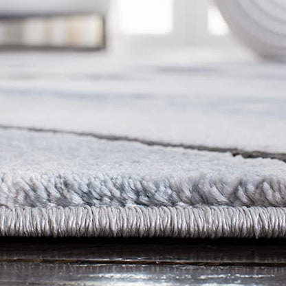 SAFAVIEH Craft Collection X-Large Area Rug - 12' x 15', Blue & Grey, Modern Abstract Design, Non-Shedding & Easy Care, Ideal for High Traffic Areas in Living Room, Bedroom (CFT819M)