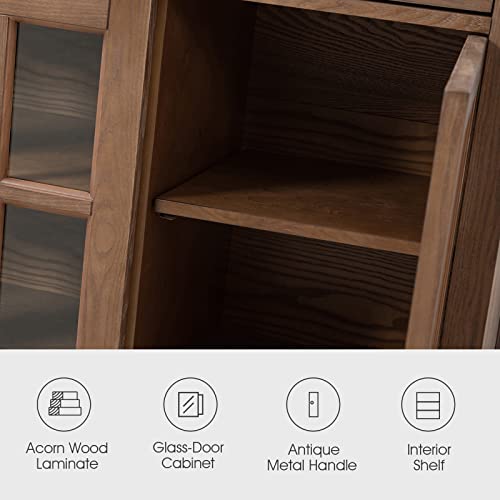 58'' Sideboard Storage Cabinet, Acorn, view 6