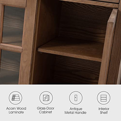 58'' Sideboard Storage Cabinet, Acorn, view 6