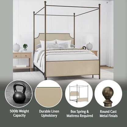 Furniture McArthur Queen Metal and Upholstered Bed, view 5