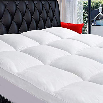 Queen Mattress Topper, Cotton Extra Thick Pillow Top Mattress Pad, view 2