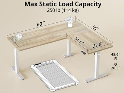 L Shaped Standing Desk Adjustable Height, view 4