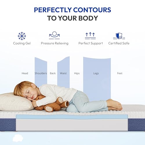 8 Inch Twin Size Mattress, Firm Gel Memory Foam Twin Mattress in a Box, view 6