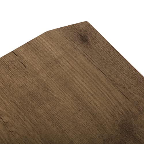 Versa Tulsa Side Table for Living Room, Bedroom or Kitchen Modern Low Table, Set of 2, Measures 50 x 45 x 45 cm (H x L x W), Wood and Metal, Colour: Brown and Black
