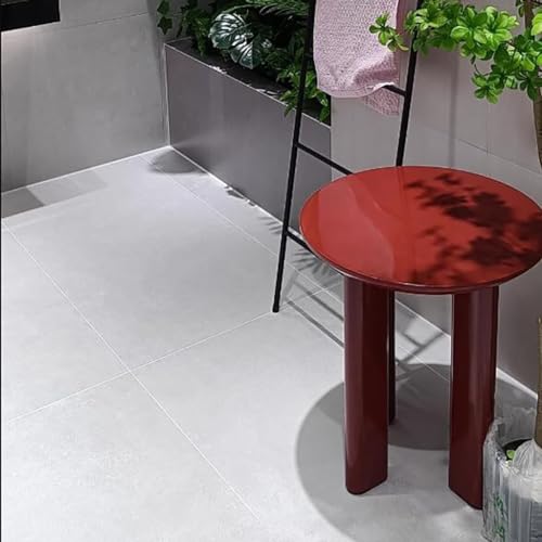 Sofa Side Table, Round Coffee Table Bedroom Bedside Table(Color:Red)