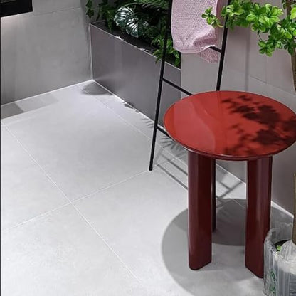 Sofa Side Table, Round Coffee Table Bedroom Bedside Table(Color:Red)