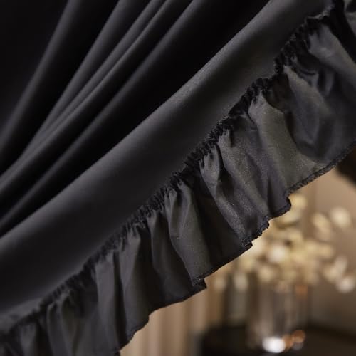 Black Canopy Bed Curtains Queen Size, view 4