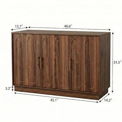 46.6" Modern Farmhouse 3 Door Storage Cabinet, view 3