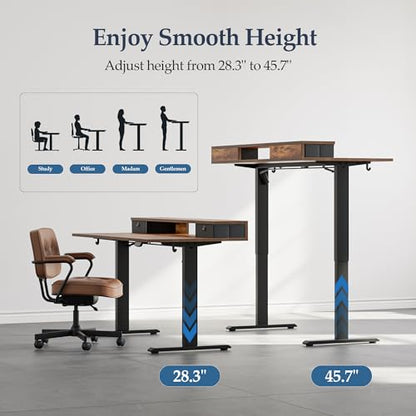 Klicelor 48 x23 Inch Electric Standing Desk with Drawers, view 6
